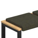Bænkpude 2 stk. Faux suedestof Army Grøn Dybde 35 cm