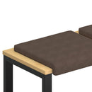 Bænkpude 2 stk. Microfiber Brun Dybde 35 cm