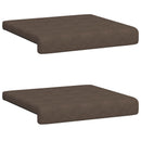 Bænkpude 2 stk. Microfiber Brun Dybde 35 cm