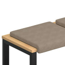 Bænkpude 2 stk. Microfiber Gråbrun Dybde 35 cm