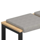 Bænkpude 2 stk. Microfiber Lysegrå Dybde 35 cm
