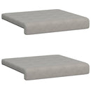 Bænkpude 2 stk. Microfiber Lysegrå Dybde 35 cm