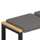 Bænkpude 2 stk. Microfiber Mørkegrå Dybde 35 cm