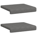 Bænkpude 2 stk. Microfiber Mørkegrå Dybde 35 cm