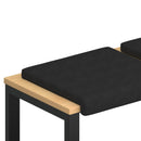Bænkpude 2 stk. Microfiber Sort Dybde 35 cm