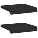 Bænkpude 2 stk. Microfiber Sort Dybde 35 cm