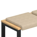 Bænkpude 2 stk. Microfiber Cremefarvet Dybde 35 cm