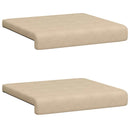 Bænkpude 2 stk. Microfiber Cremefarvet Dybde 35 cm
