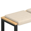 Bænkpude 2 stk. Microfiber Beige Dybde 35 cm