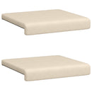 Bænkpude 2 stk. Microfiber Beige Dybde 35 cm