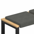Bænkpude 2 stk. cordfløjl Mørkegrå Dybde 35 cm