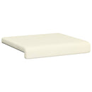 Bænkpude 2 stk. cordfløjl Cremefarvet Dybde 35 cm