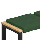 Bænkpude 2 stk. cordfløjl Mørkegrøn Dybde 35 cm