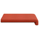 Bænkpude 2 stk. cordfløjl Rød orange Dybde 35 cm