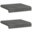Bænkpude 2 stk. Plush Corduroy Lysegrå Dybde 35 cm