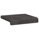 Bænkpude 2 stk. Plush Corduroy Mørkegrå Dybde 35 cm