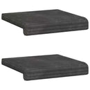Bænkpude 2 stk. Plush Corduroy Mørkegrå Dybde 35 cm