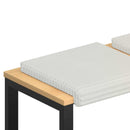 Bænkpude 2 stk. Plush Corduroy Cremefarvet Dybde 35 cm