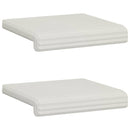 Bænkpude 2 stk. Plush Corduroy Cremefarvet Dybde 35 cm