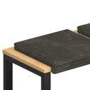 Bænkpude 2 stk. Plush Corduroy Antracit Dybde 35 cm