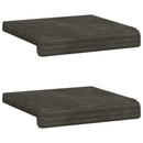Bænkpude 2 stk. Plush Corduroy Antracit Dybde 35 cm