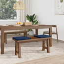 Bænkpude 2 stk. Plush Corduroy Mørkeblå Dybde 35 cm