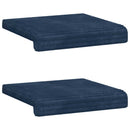 Bænkpude 2 stk. Plush Corduroy Mørkeblå Dybde 35 cm