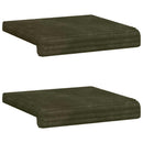 Bænkpude 2 stk. Plush Corduroy Grøn Dybde 35 cm
