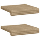 Bænkpude 2 stk. Plush Corduroy Gråbrun Dybde 35 cm