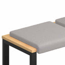 Bænkpude 2 stk. Sherpa-stof Lysegrå Dybde 35 cm