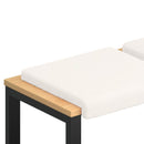 Bænkpude 2 stk. Sherpa-stof Cremefarvet Dybde 35 cm