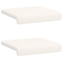 Bænkpude 2 stk. Sherpa-stof Cremefarvet Dybde 35 cm