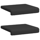 Bænkpude 2 stk. Sherpa-stof Sort Dybde 35 cm