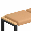 Bænkpude 2 stk. Sherpa-stof Beige Dybde 35 cm