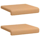 Bænkpude 2 stk. Sherpa-stof Beige Dybde 35 cm