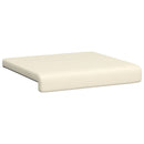 Bænkpude 2 stk. Textureret Velour Cremefarvet Dybde 35 cm