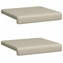 Bænkpude 2 stk. Textureret Velour Sandfarvet Dybde 35 cm