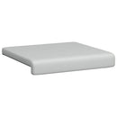 Bænkpude 2 stk. Textureret Velour Lysegrå Dybde 35 cm