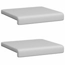 Bænkpude 2 stk. Textureret Velour Lysegrå Dybde 35 cm