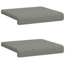 Bænkpude 2 stk. Textureret Velour Mørkegrå Dybde 35 cm