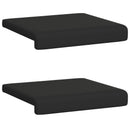 Bænkpude 2 stk. Textureret Velour Sort Dybde 35 cm