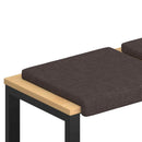 Bænkpude 4 stk. Stof Mørk Brun Dybde 35 cm
