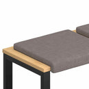 Bænkpude 4 stk. Stof Gråbrun Dybde 35 cm