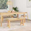 Bænkpude 4 stk. Stof Cremefarvet Dybde 35 cm