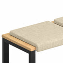 Bænkpude 4 stk. Stof Cremefarvet Dybde 35 cm