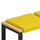 Bænkpude 4 stk. Stof Lys Gul Dybde 35 cm