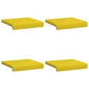Bænkpude 4 stk. Stof Lys Gul Dybde 35 cm