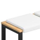 Bænkpude 4 stk. Stof Hvid Dybde 35 cm