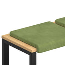 Bænkpude 4 stk. Fløjl Lys grøn Dybde 35 cm