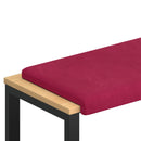 Bænkpude Velour (V) Vinrød Dybde 35 cm